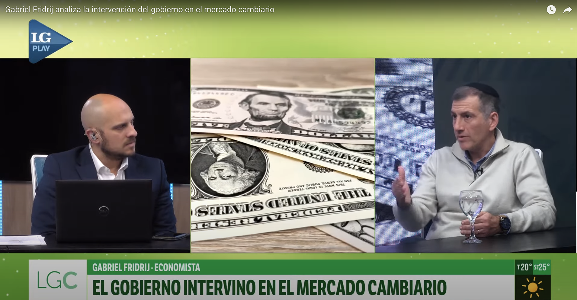 Gabriel Fridrij analiza la intervención del gobierno en el mercado cambiario. Nota en el canal de televisión «La Gaceta» da Tucumán. 3/09/2025